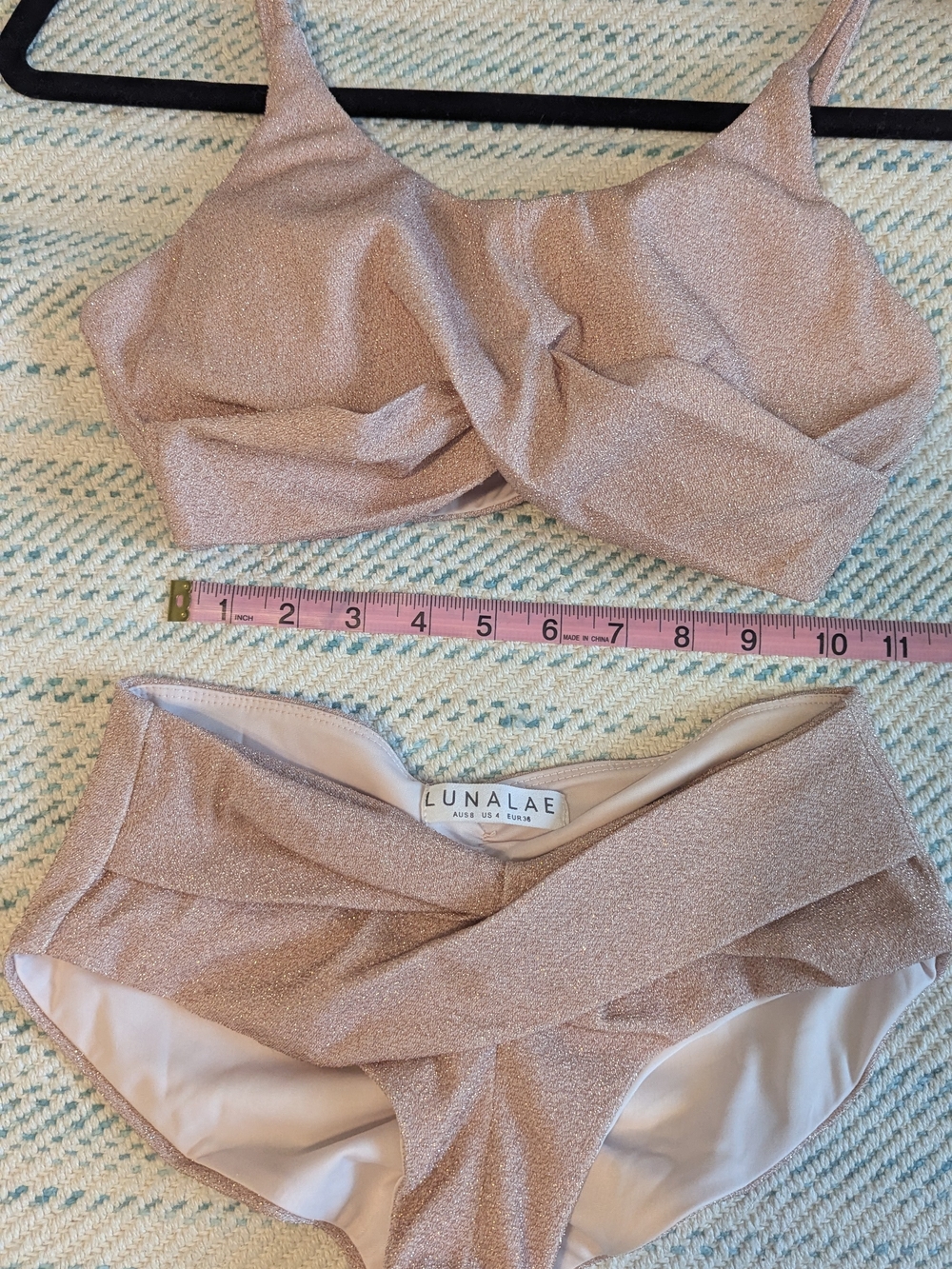 Lunalae-Paris Cross Over Low Waist Bottoms And Top